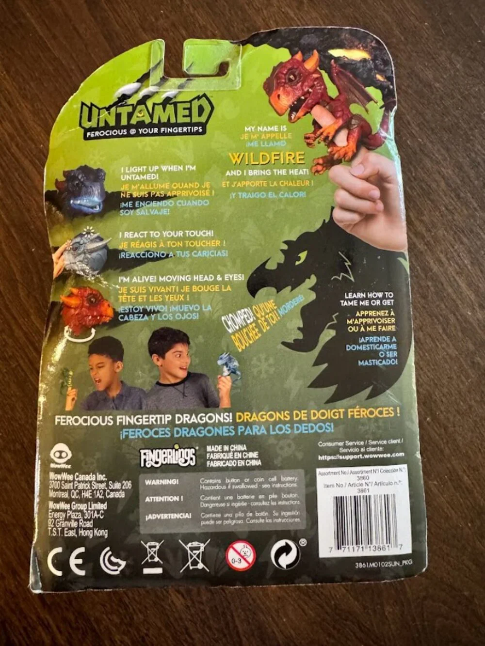 NEW! Fingerlings Untamed Dragon WILDFIRE Red Interactive Toy by WowWee Sealed